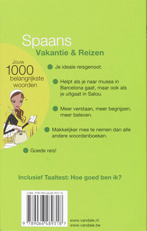 Spaans / vakantie en reizen / Jouw 1000 belangrijkste woorden achterkant