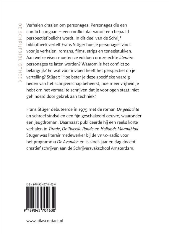 Personages, conflict, perspectief / De schrijfbibliotheek achterkant