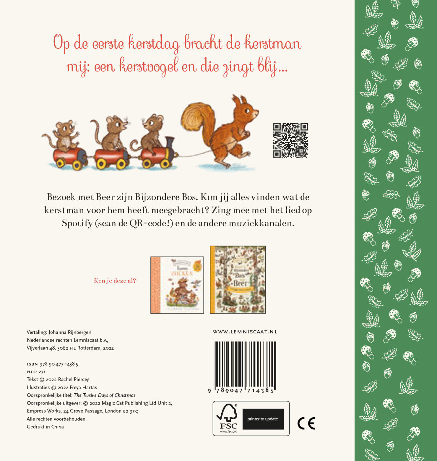 De twaalf kerstdagen / Het bijzondere bos van beer achterkant
