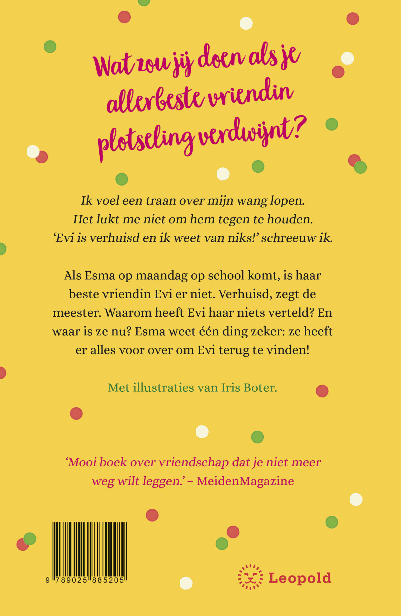 Confetti vriendschap achterkant