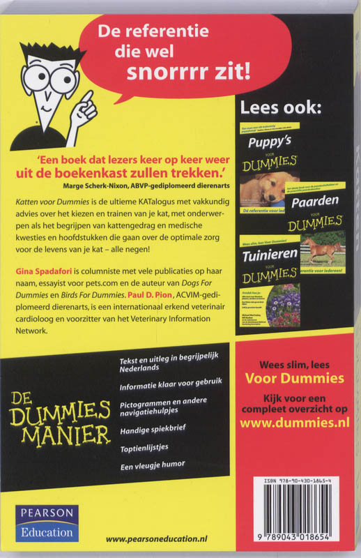 Katten voor Dummies / Voor Dummies achterkant