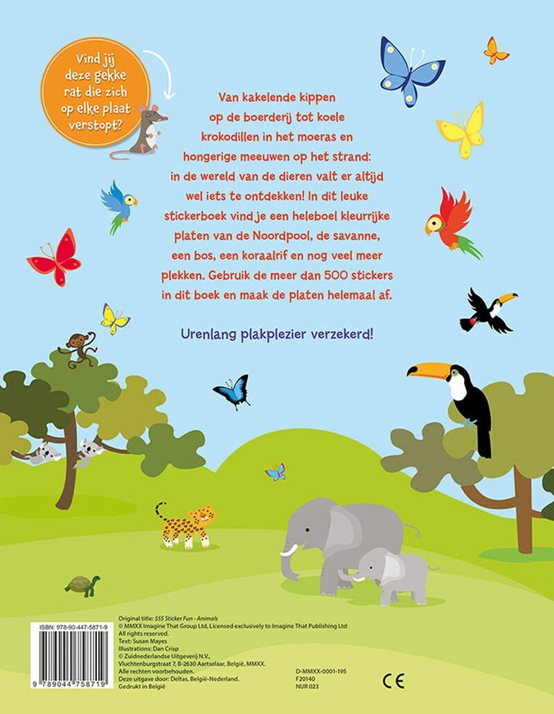 Super Stickerpret - Dieren achterkant