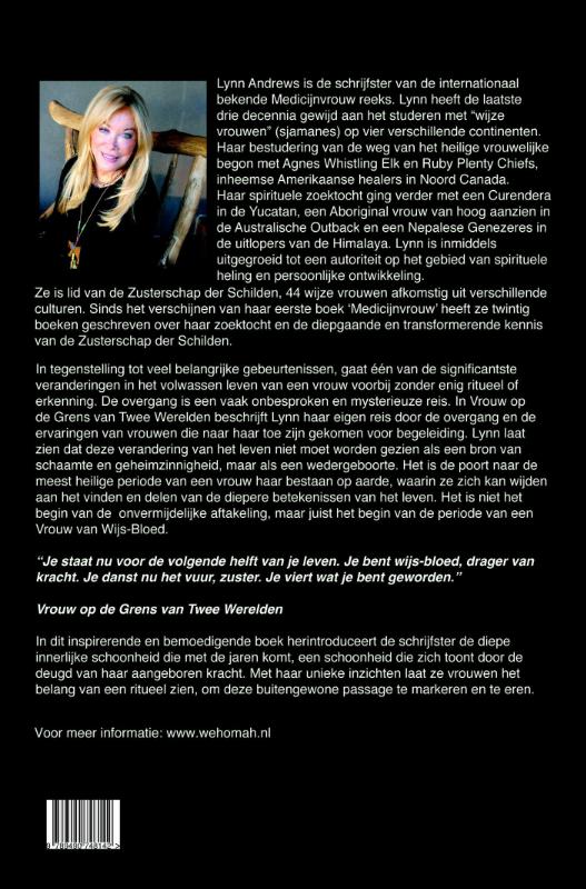 Vrouw op de grens van twee werelden achterkant