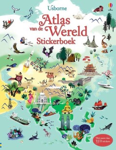 Atlas van de wereld stickerboek