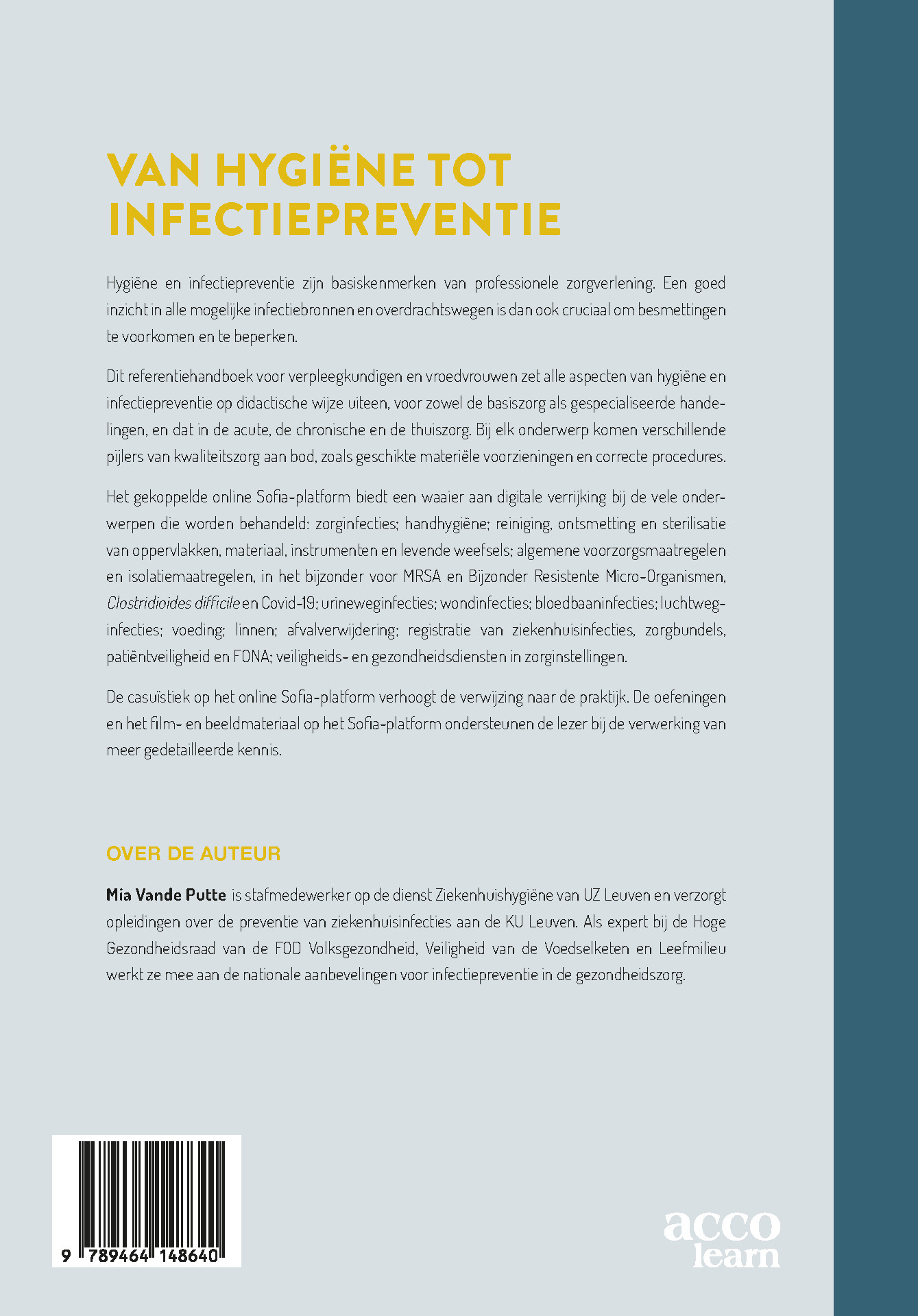 Van hygiëne tot infectiepreventie / Acco learn achterkant