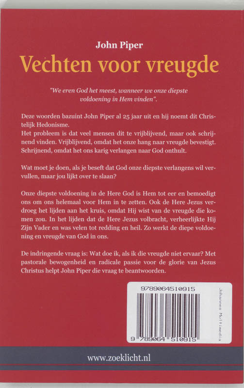 VECHTEN VOOR VREUGDE Vechten Voor Vreugde achterkant