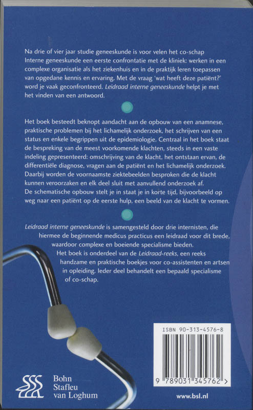 Leidraad interne geneeskunde / Leidraadreeks Leidraad interne geneeskunde / Leidraadreeks achterkant