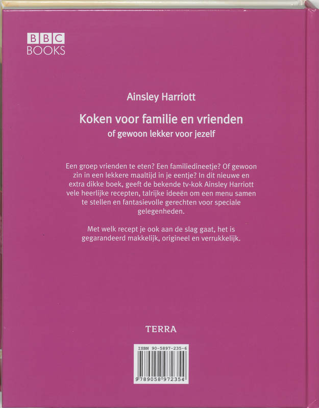 Ainsley'S Koken Voor Familie En Vrienden Of Gewoon Lekker Voor Jezelf achterkant