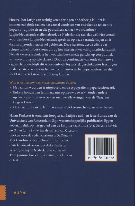 Woordenboek Latijn / Nederlands achterkant