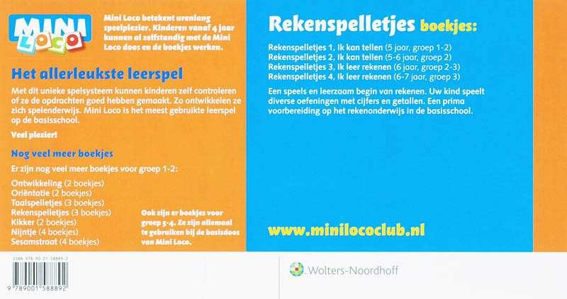 Ik leer tellen / Mini Loco / 1 achterkant