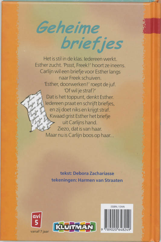 Geheime briefjes / Klavertje drie-serie achterkant