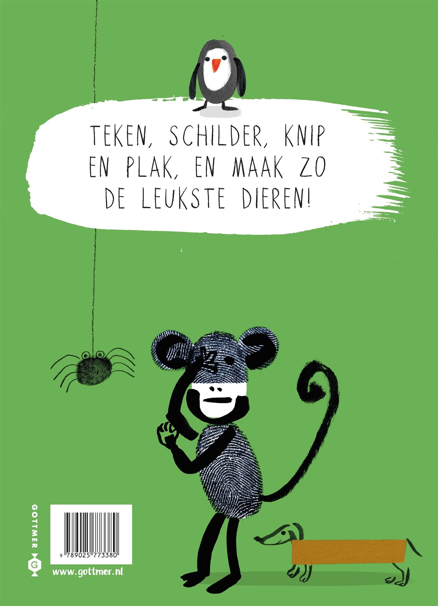 Echte kunst met dieren achterkant