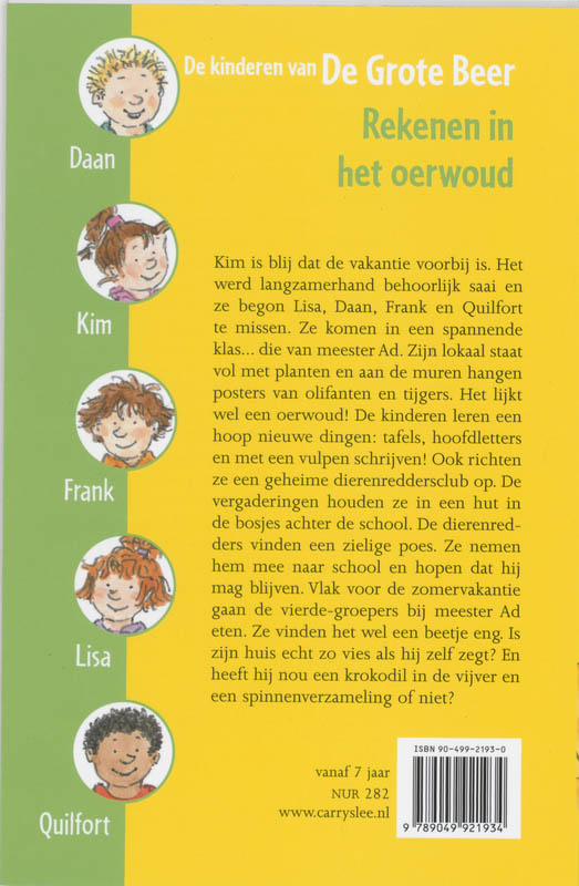 De Kinderen Van De Grote Beer 004 Rekenen In Het Oerwoud achterkant