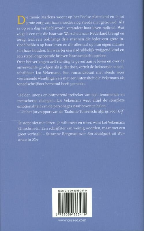 Een bruidsjurk uit Warschau achterkant