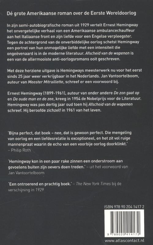 Afscheid van de wapenen / LJ Veen Klassiek Afscheid van de wapenen / LJ Veen Klassiek achterkant