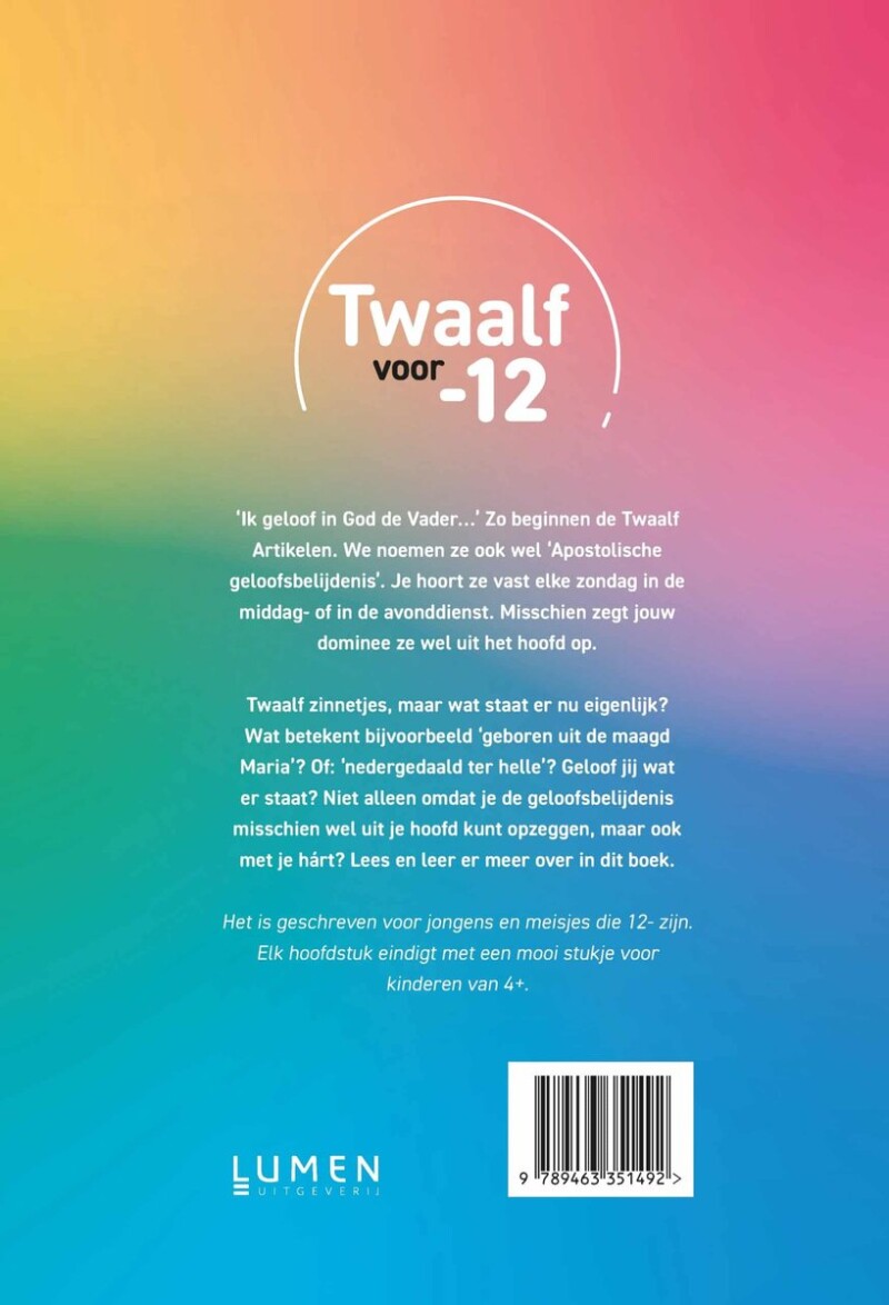 Twaalf voor min twaalf – Wat geloof jij? achterkant