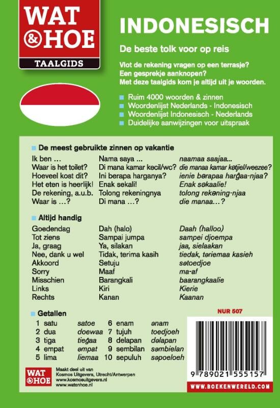 Indonesisch / Wat & Hoe taalgids achterkant