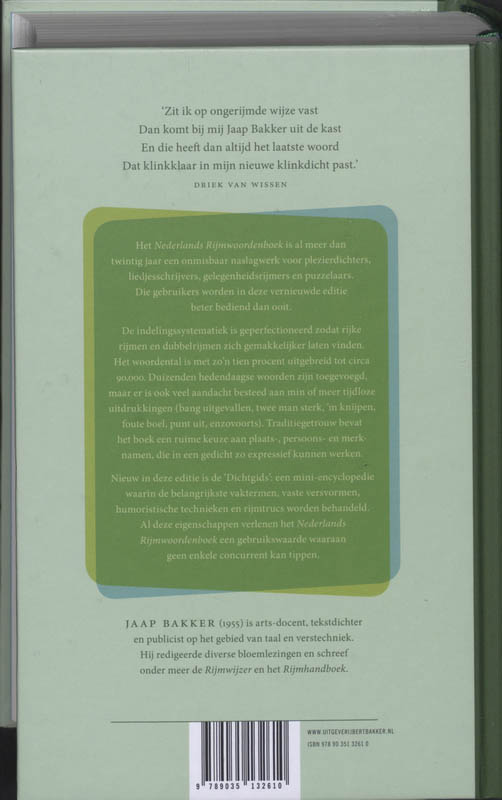 Nederlands rijmwoordenboek achterkant
