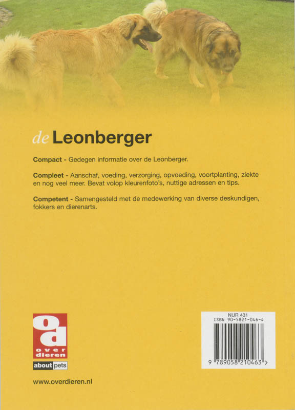 De Leonberger / Over Dieren / 0044 achterkant