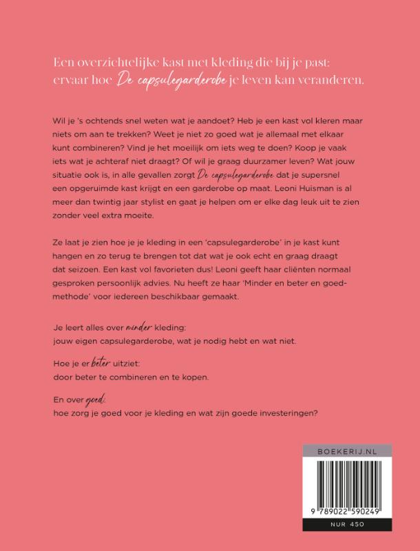 De capsulegarderobe achterkant