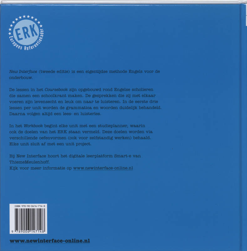 New Interface 1 Vmbo-t/havo/vwo Blue label Coursebook achterkant