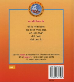 En dit ben ik / Maan voor kinderen die leren lezen / 1 achterkant