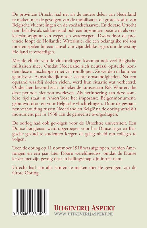 Utrecht en de Eerste Wereldoorlog achterkant