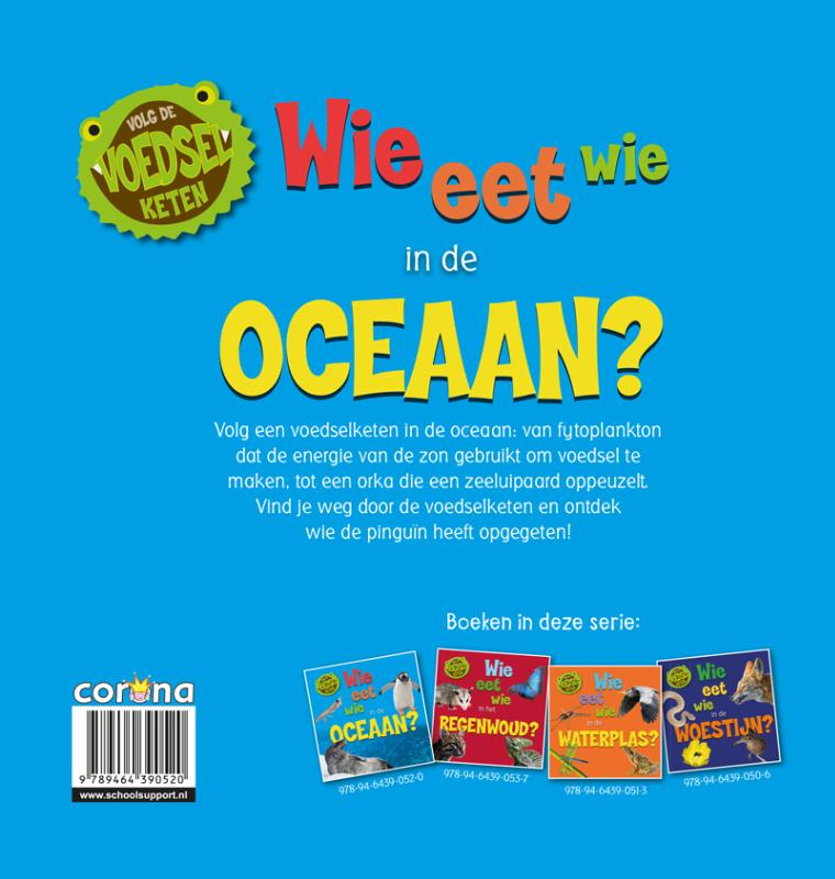 Wie eet wie in de oceaan? / Volg de voedselketen achterkant