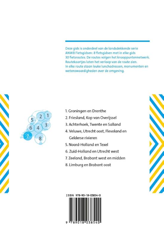 Zeeland, Brabant West en Midden / ANWB fietsgids / 7 achterkant