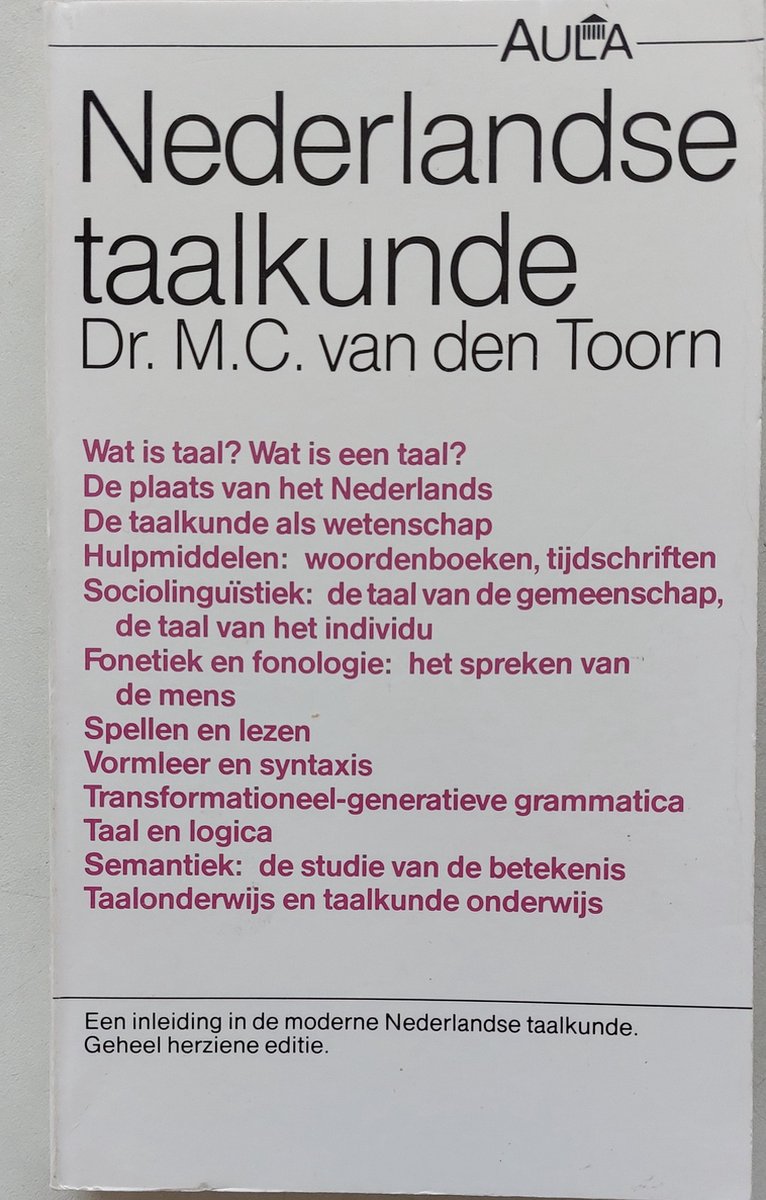 Nederlandse taalkunde / Aula / 499