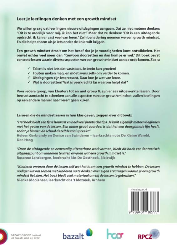 Growth mindsetlessen achterkant