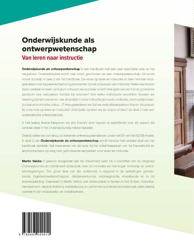 Onderwijskunde als ontwerpwetenschap achterkant