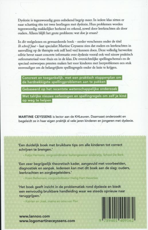 Mijn kind heeft dyslexie - Nieuwe editie achterkant