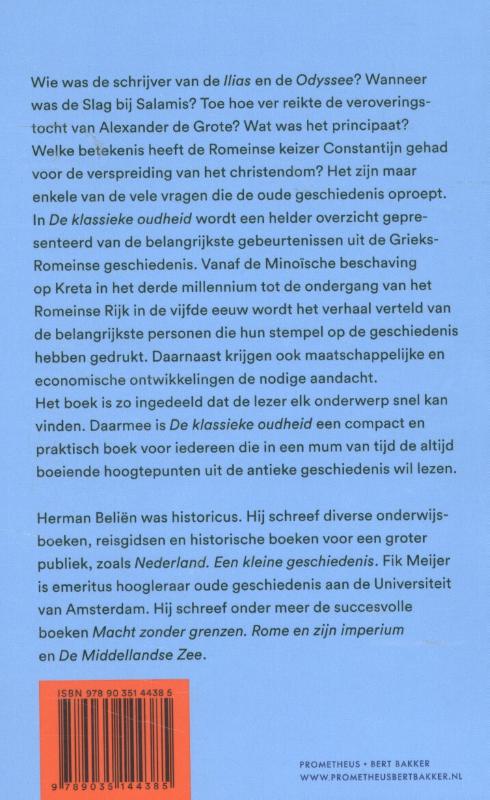 De klassieke oudheid achterkant