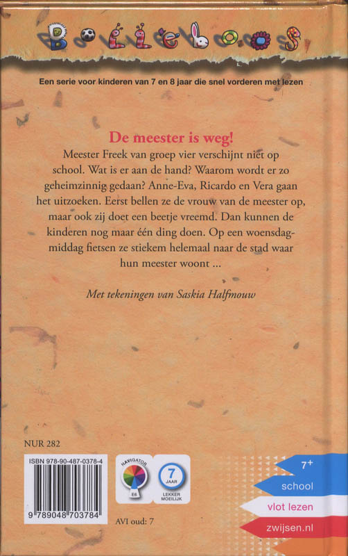 De meester is weg! / Bolleboos De meester is weg! / Bolleboos achterkant