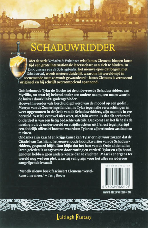 Schaduwridder / De Kronieken van de Godengebieder / 2 achterkant