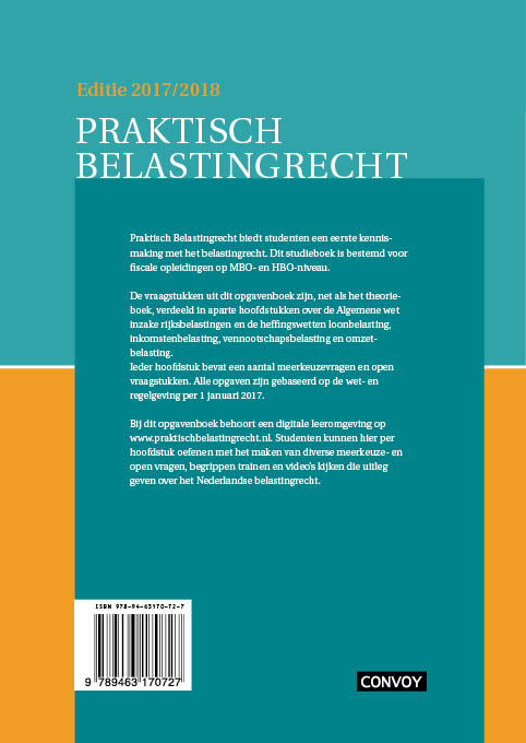 Praktisch belastingrecht 2017/2018 opgaveboek achterkant