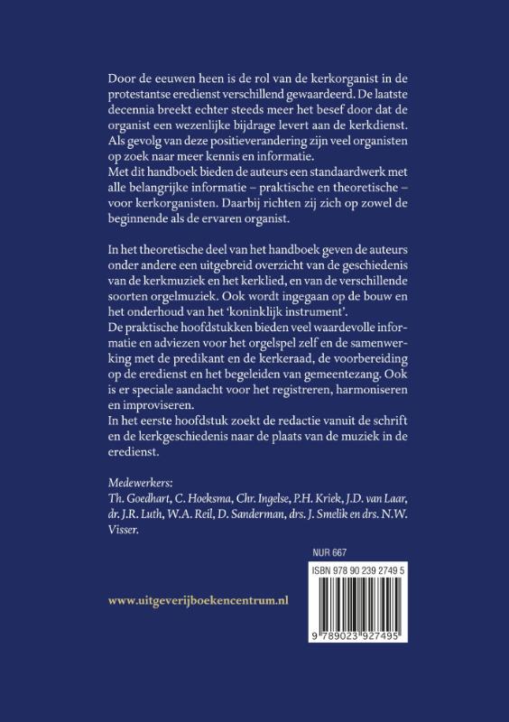 Nieuw handboek voor de kerkorganist achterkant