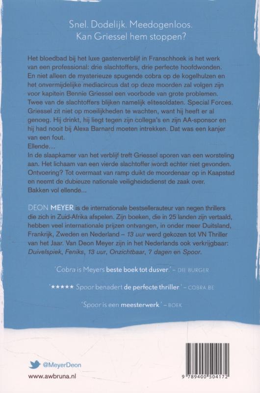 Cobra / Bennie Griessel / 4 Cobra / Bennie Griessel / 4 achterkant