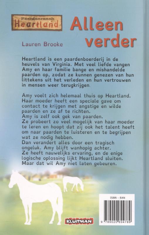 Alleen verder / Paardenranch Heartland Alleen verder / Paardenranch Heartland achterkant