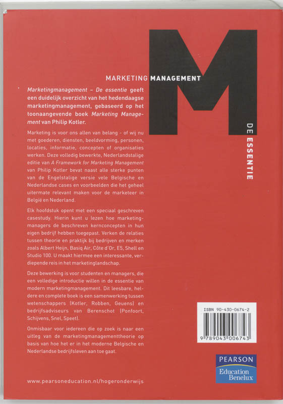 Marketingmanagement, de essentie achterkant