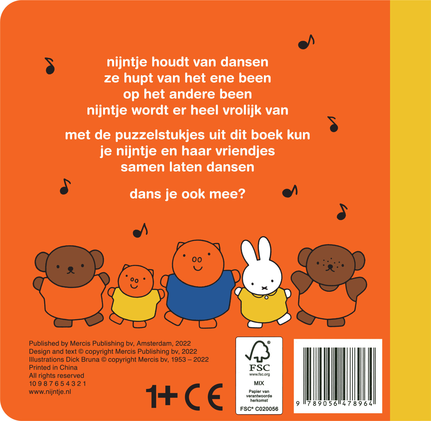 Dans mee met Nijntje achterkant