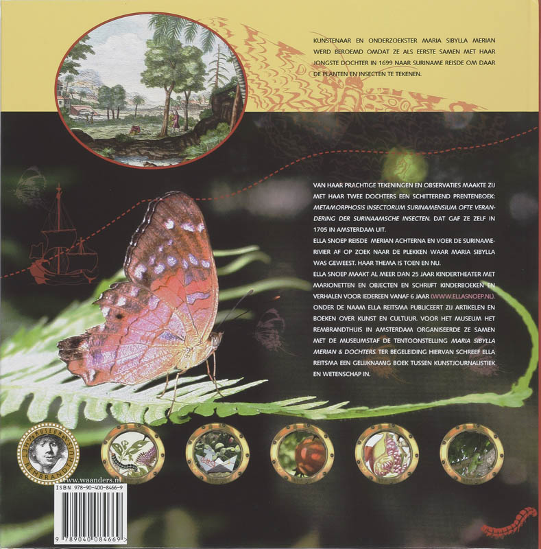 Vlinders vangen in de tropen / Kinder-kunstboek Vlinders vangen in de tropen / Kinder-kunstboek achterkant