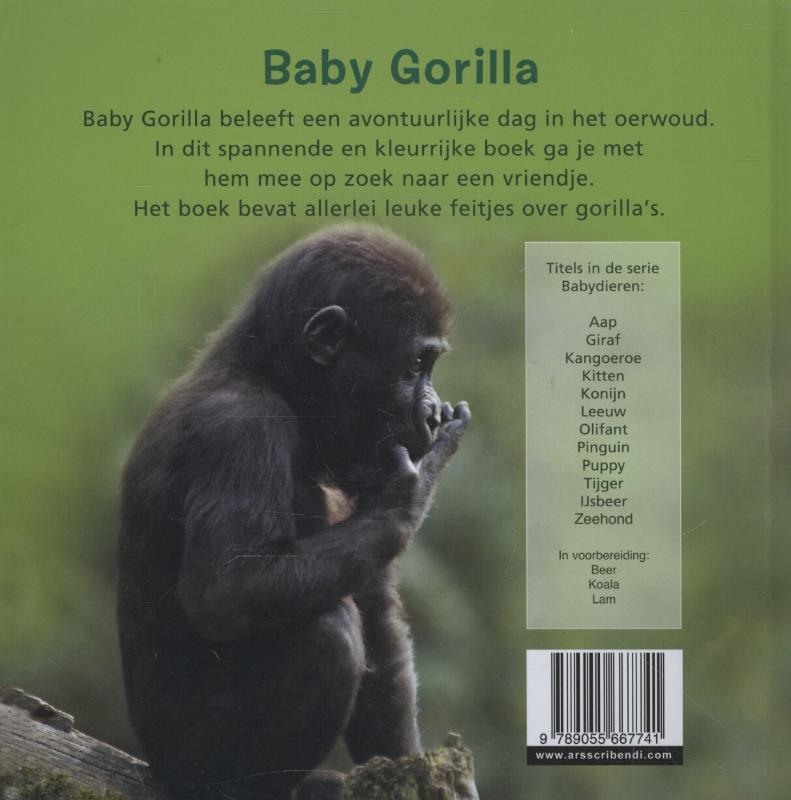 Babydieren - Gorilla achterkant