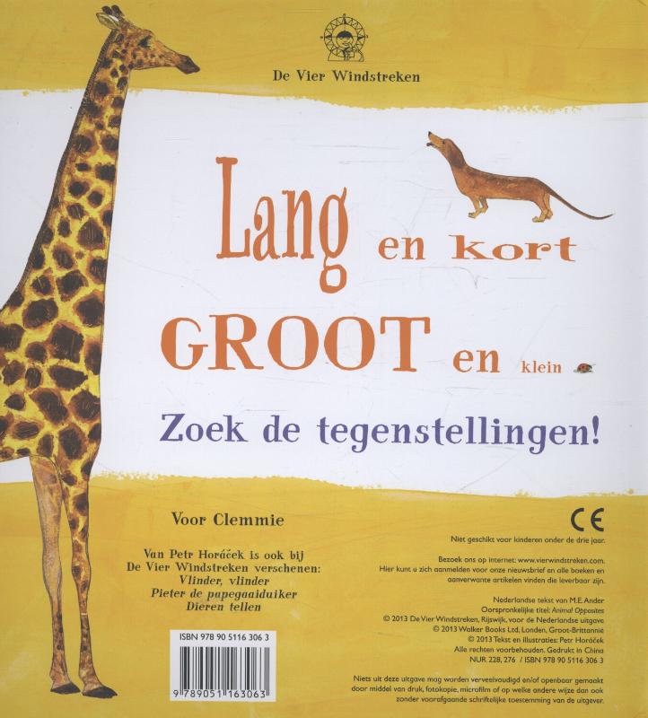 Dieren tegenstellingen achterkant