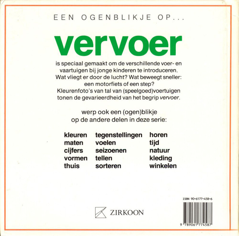 Vervoer / Een ogenblikje op ... achterkant