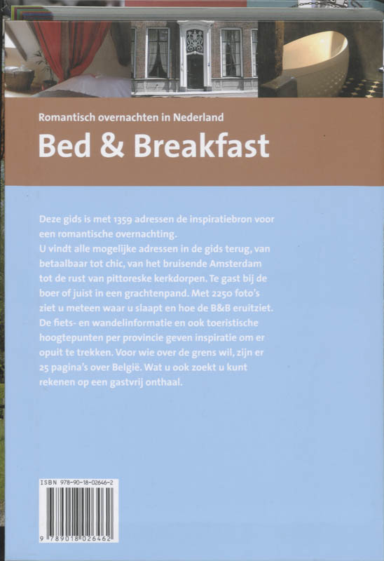 BED & BREAKFAST NEDERLAND 2008/2009 achterkant