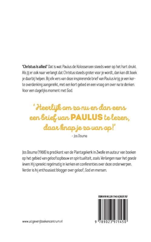Christus is alles achterkant