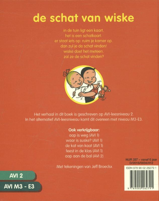 De schat van Wiske / Junior Suske en Wiske achterkant