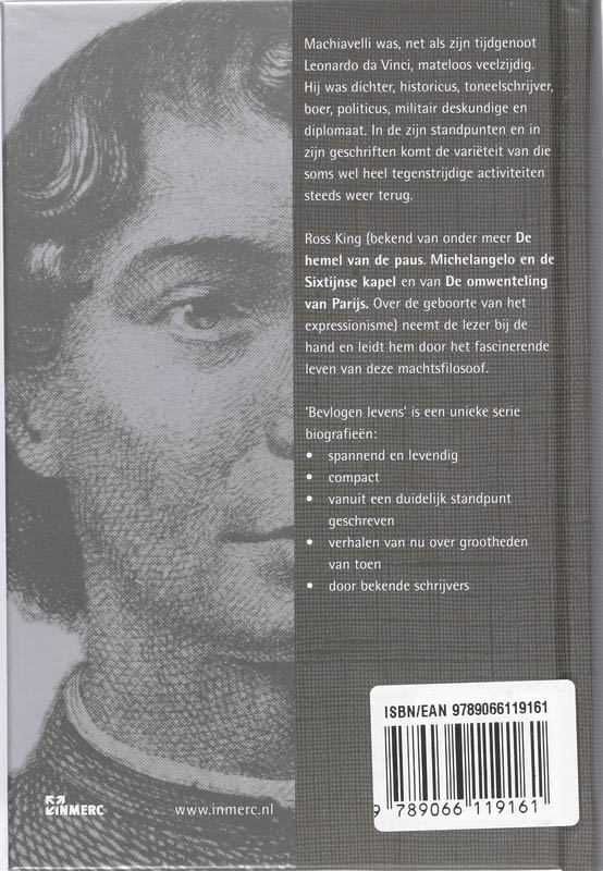 Machiavelli / Bevlogen levens achterkant